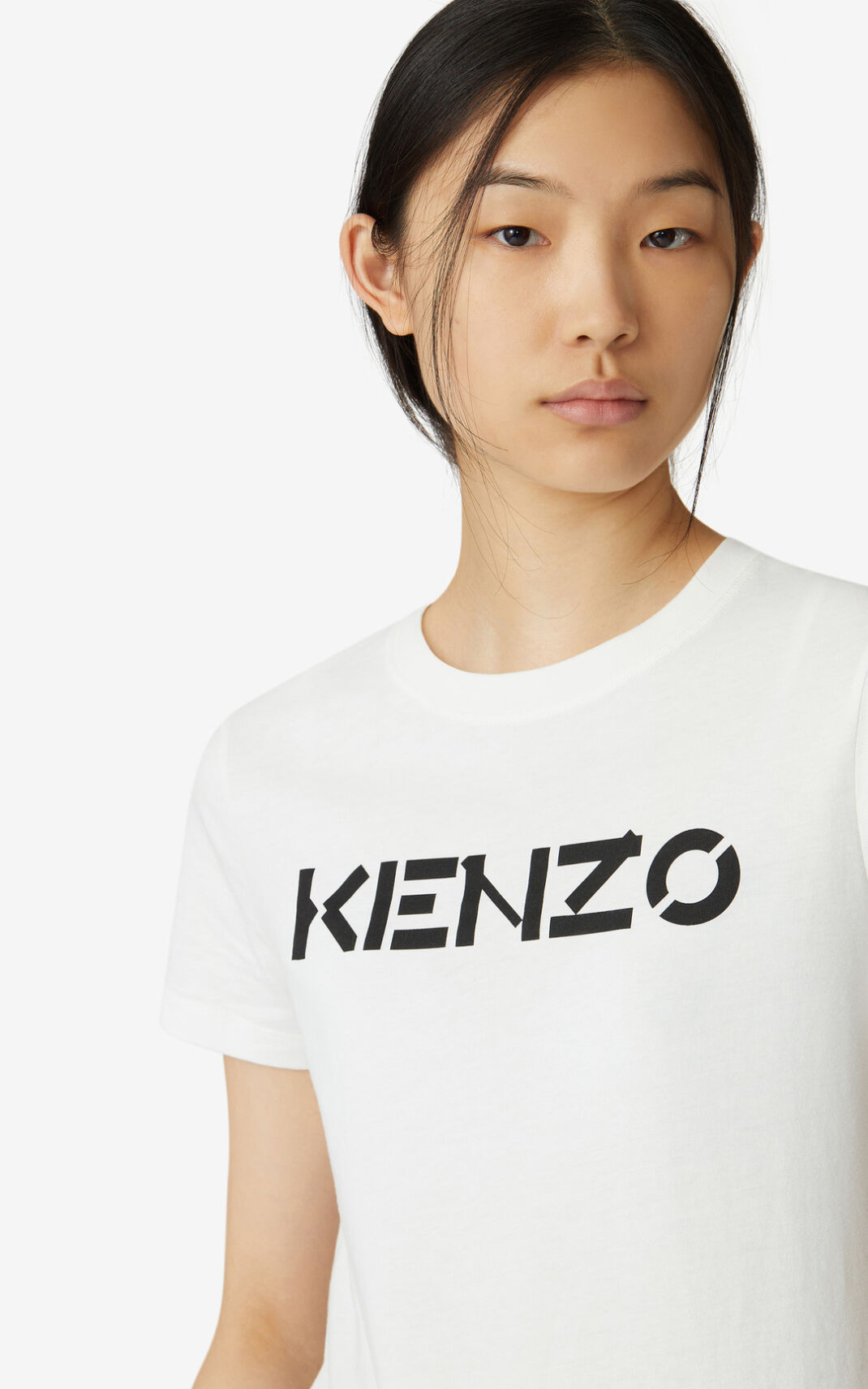 Kenzo Logo μπλουζακια γυναικεια ασπρα | GR981236